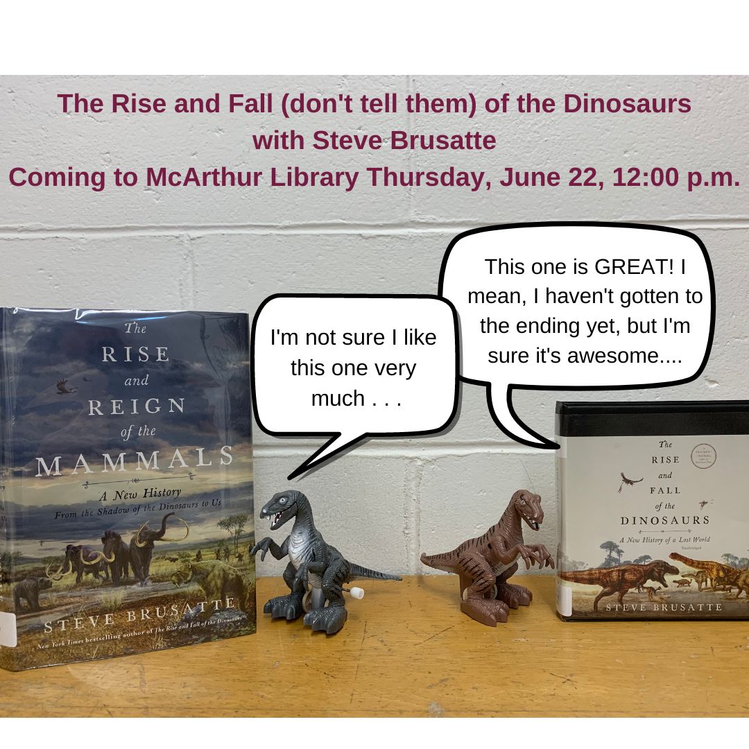 McArthur Library (@mcarthurlibrary) on Twitter photo McArthur Library is hosting a live virtual presentation with our favorite paleontologist & dinosaur expert, <a href="/SteveBrusatte/">Steve Brusatte</a> !! Sign up to attend on zoom: tinyurl.com/2s3wcdzr McArthur Library is hosting a live virtual presentation with our favorite paleontologist & dinosaur expert, <a href="/SteveBrusatte/">Steve Brusatte</a> !! Sign up to attend on zoom: tinyurl.com/2s3wcdzr