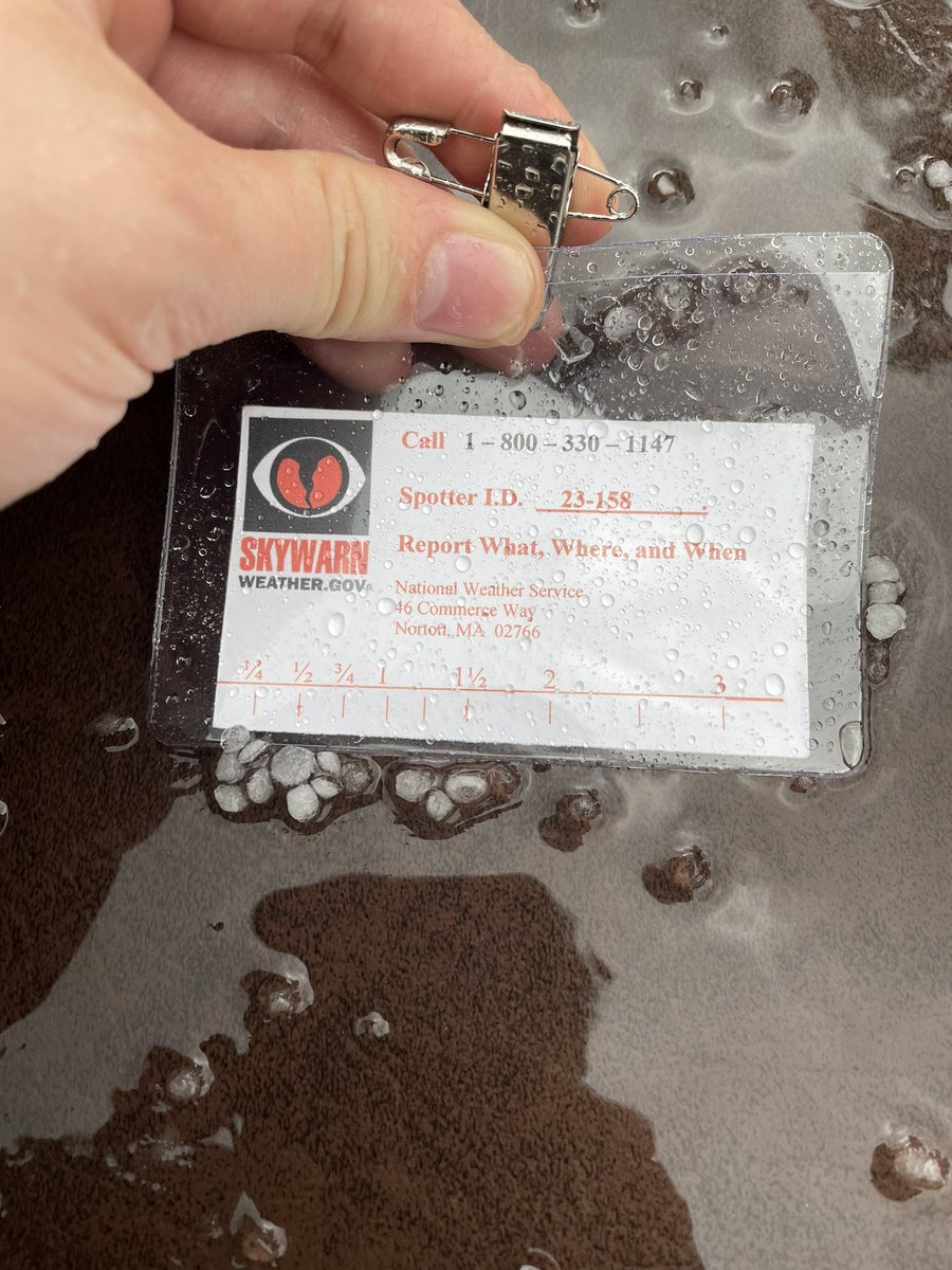 tomstweetsz's tweet photo. @WX1BOX @NWSBoston Maybe about 1/4” to 1/2” in size https://t.co/p2o44rIfPn