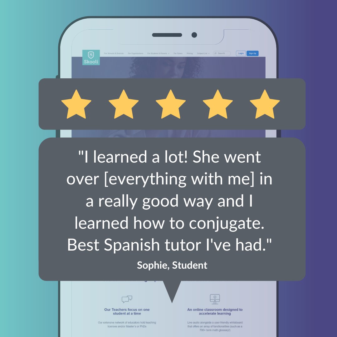 We're so thrilled for you, Sophie! When students do well, they take that #confidence into the future. #Skooli's skilled and experienced #tutors can have a positive impact on many more lessons to come for students like Sophie.