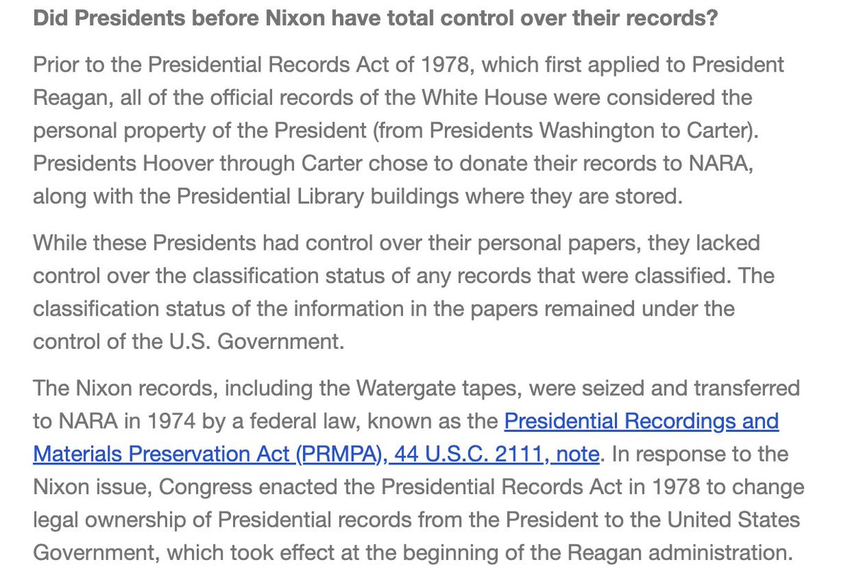 JasonLeopold's tweet photo. .@USNatArchives twisting the knife.

Agency just released a lengthy FAQ/fact sheet about presidential records. 

Excerpts

https://t.co/6gVgQ8YT9z https://t.co/7CA7OILXOM