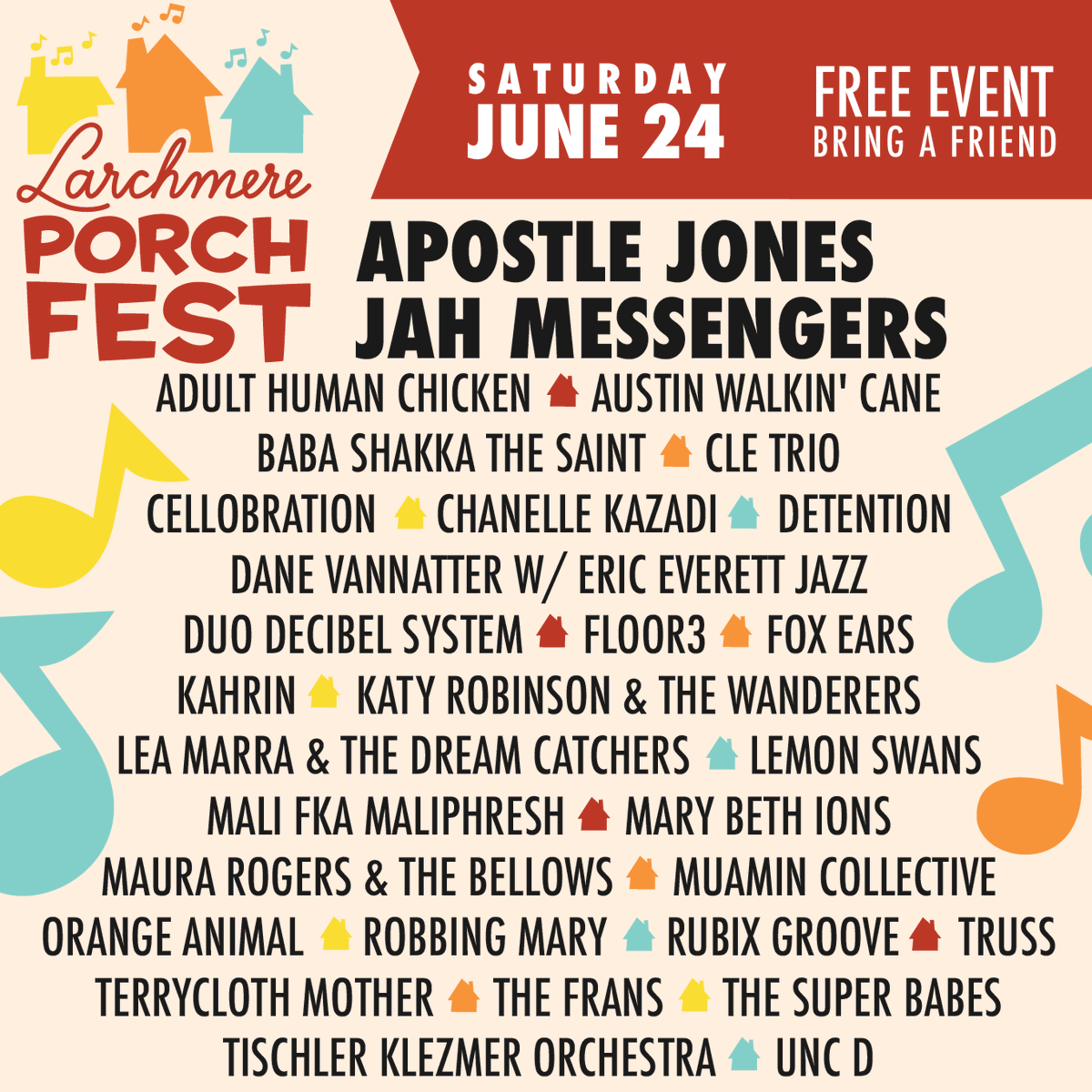 THE BIG POST! Join us Saturday June 24th from 1PM-10PM for a day of free music in the Larchmere neighborhood!