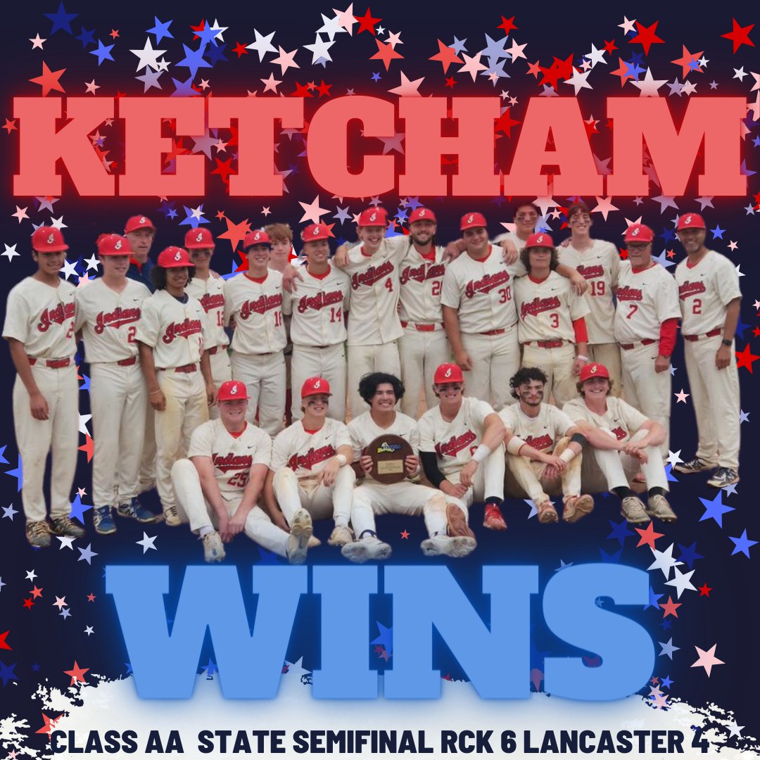 Our <a href="/Rckbaseball1/">KETCHAM BASEBALL</a>  team is advancing to the Class AA State Championship tomorrow with a 6-4 win over Lancaster! Way to go!