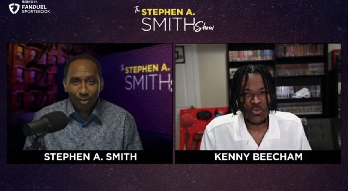 stephenasmith's tweet photo. Live right now with Kenny @KOT4Q Beecham https://t.co/slMgGA8vVT https://t.co/Ek5nWHBlfB