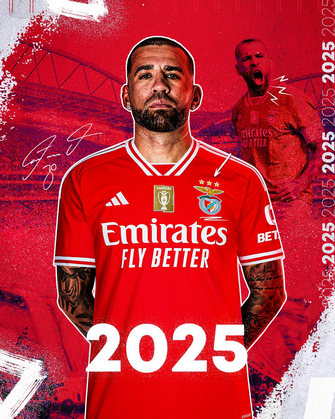 SL Benfica on Twitter "🫡 𝑬𝒍 𝑮𝒆𝒏𝒆𝒓𝒂𝒍 𝑺𝑬 𝑸𝑼𝑬𝑫𝑨!!! Otamendi renova até
