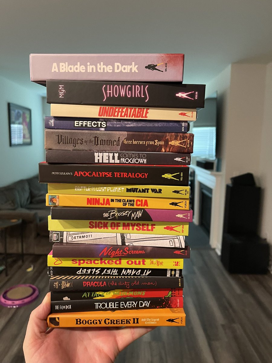 Got a big stack from @VinegarSyndrome @ocndistro @filmarchive @EnjoytherideRES and more!
#PhysicalMedia #CultFilm