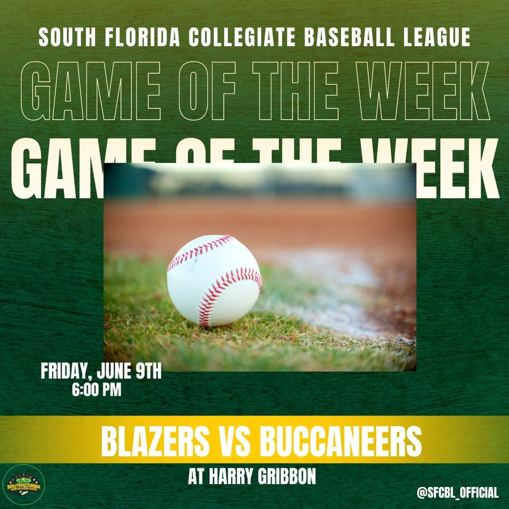 South Florida Collegiate Baseball League on Twitter "Week 2 Game of
