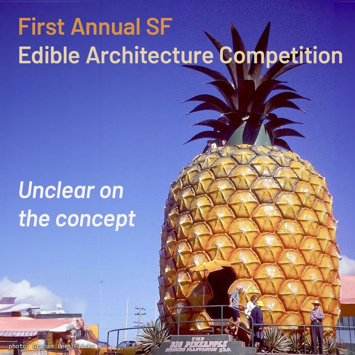 It's simple: Build  a structure using only food.  Bring it to show on June 10. Impress the judges and win prizes.  Enter the  SF Edible Architecture Competition. Kids, pro &amp; amateur divisions. Free entry, register by June 7. #ediblearchitecture
masonkirby.com/ediblearchitec…