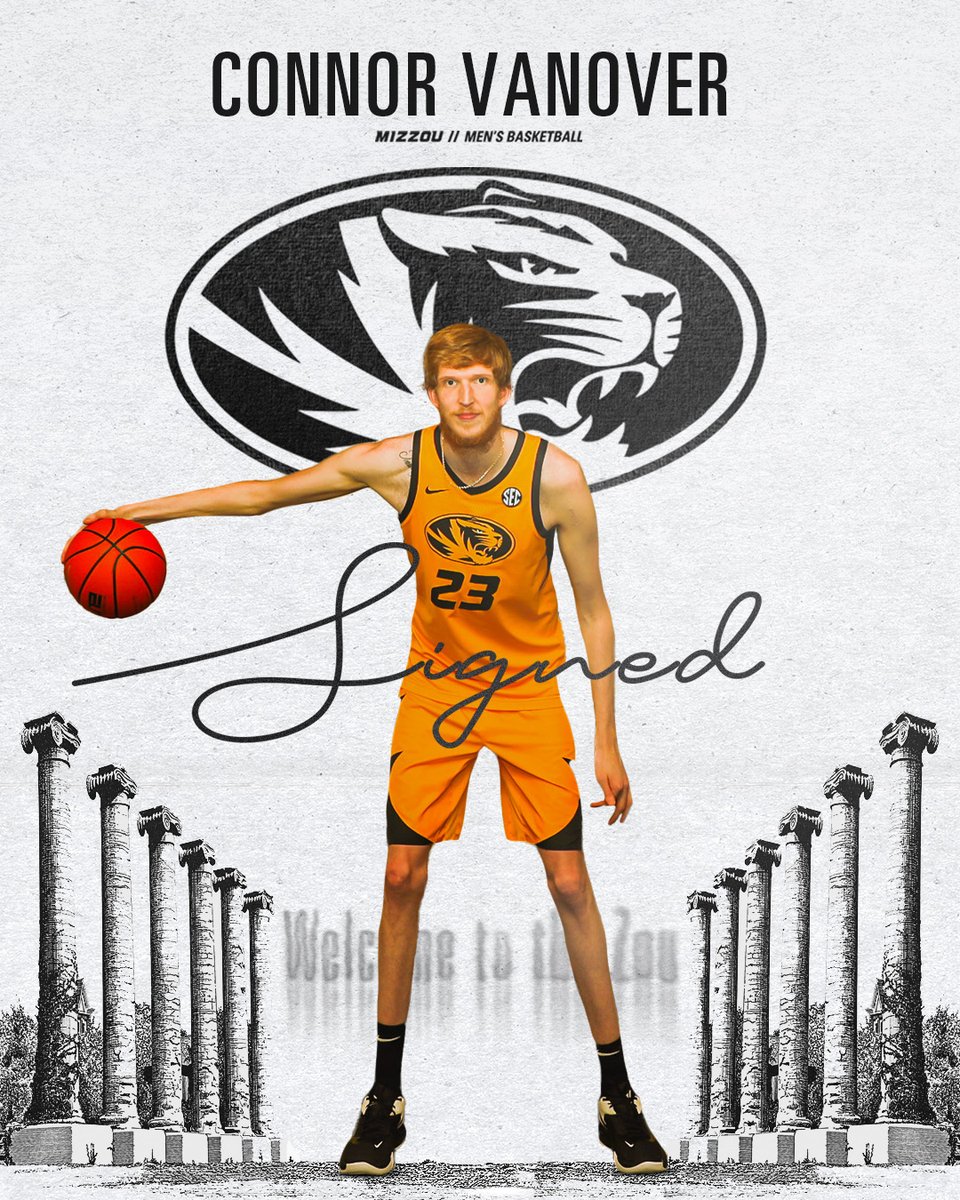 Mizzou Hoops (@mizzouhoops) on Twitter photo A versatile post player who ranked second nationally in blocks (3.2) and in 3-pointers made by a 7-foot player (46), <a href="/Vanover_Connor/">Connor Vanover</a> has signed to join the Tigers!
Welcome to the Mizzou family, Connor! #MIZ 🐯 A versatile post player who ranked second nationally in blocks (3.2) and in 3-pointers made by a 7-foot player (46), <a href="/Vanover_Connor/">Connor Vanover</a> has signed to join the Tigers!
Welcome to the Mizzou family, Connor! #MIZ 🐯