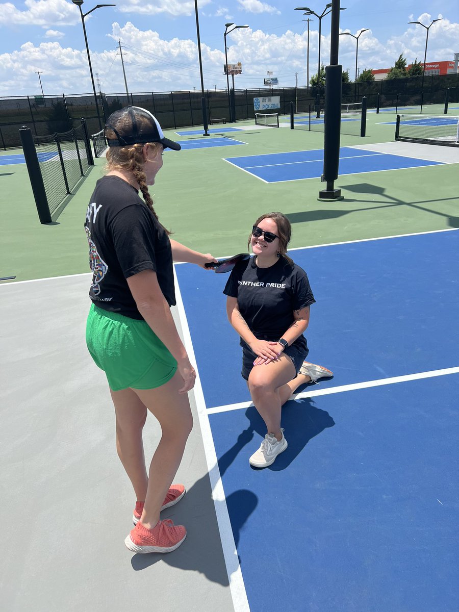 msbrauchle's tweet photo. We got you! Keller ISD Elementary Teacher of the Year passing the 👑 officially as well. Shoutout to @MrsMora_edu for being the best teacher &amp; pickleball partner! ❤️ https://t.co/FQPqkiggyU