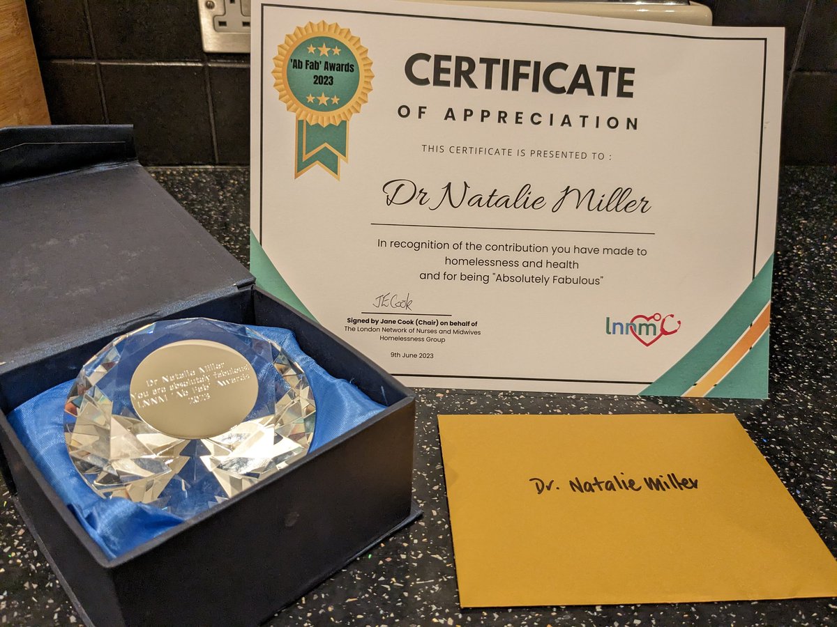 Very surprised and honoured to get this today! Thank you to my nominators (you know who you are ❤️) and to the <a href="/lnnmhomeless/">lnnmhomeless</a> for such a fantastic conference today 🥰
