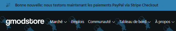 gmod_france's tweet photo. 🔴INFO : Il est de nouveau possible de faire des achats avec @PayPal sur @gmodstore !
#gmod #garrysmod #PayPal #glua #gmodfr
