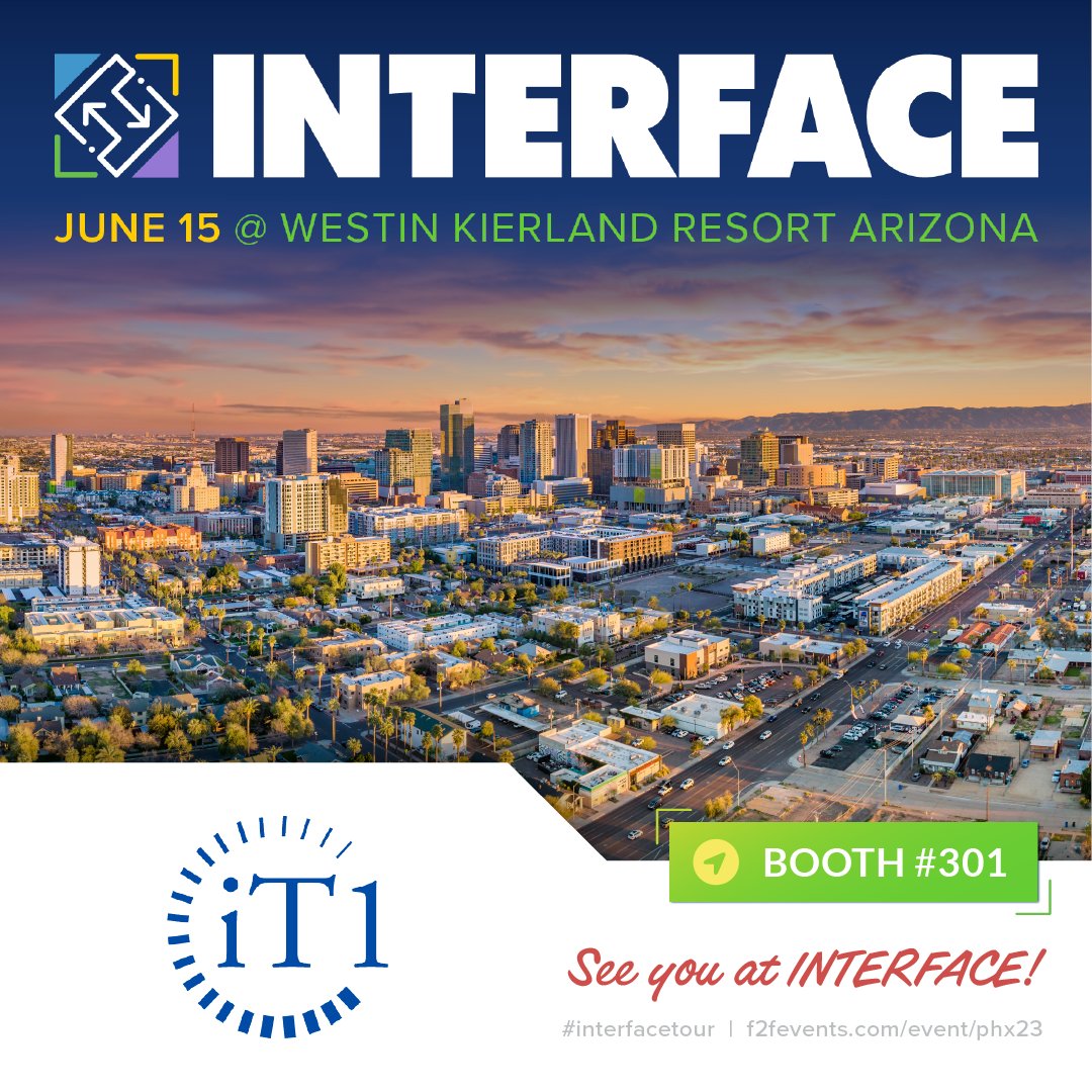iT1Solutions's tweet image. If you’re at #InterfacePhoenix next week, stop by our Booth #301 at the Westin Kierland Resort in Scottsdale. Explore tons of sessions covering cybersecurity, infrastructure, Cloud, and disaster recovery. #weareit1 #INTERFACE2023  @interfacetour 
f2fevents.com/event/phx23/