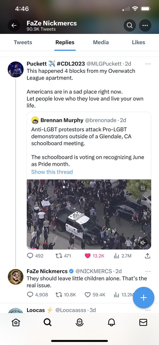 faide305's tweet image. Most of you dick riders don’t even know what Nick originally commented. Here it is. How is this comment not homophobic or transphobic? He’s repeating the right wing lie that LGBTQ folks are grooming kids. It literally takes seconds to fact check, but y’all still believe it.