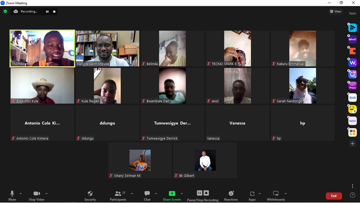 PeacejamUganda2's tweet photo. Today, we successfully conducted our Online Mentor Training. Mentors are a very important part of the PJ framework. They facilitate small groups of younger students, lead group discussions at PeaceJam conferences &amp; spearhead change initiatives in their schools or communities. https://t.co/Y5OXcujodW