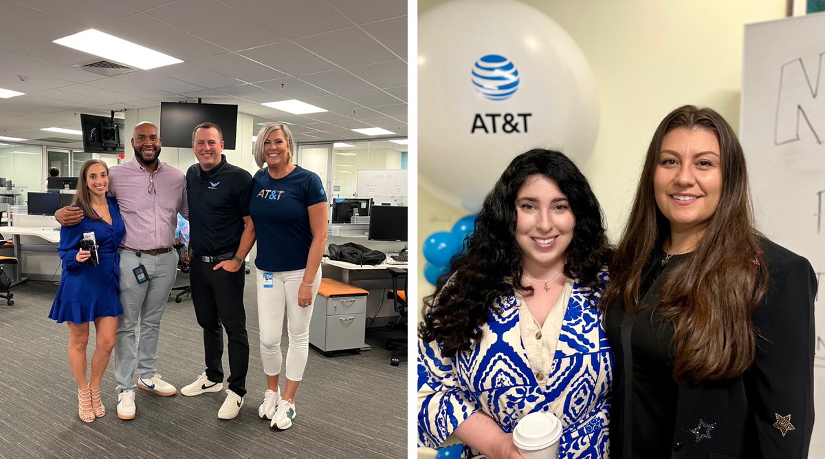 OPEN FOR BUSINESS! Welcome to the 8th Floor's Grand Opening! Everyone was all smiles as the teams enjoyed breakfast & visits with vendors and leaders. After, we atteneded an impactful Rally from @JenVanBus #LifeAtATT