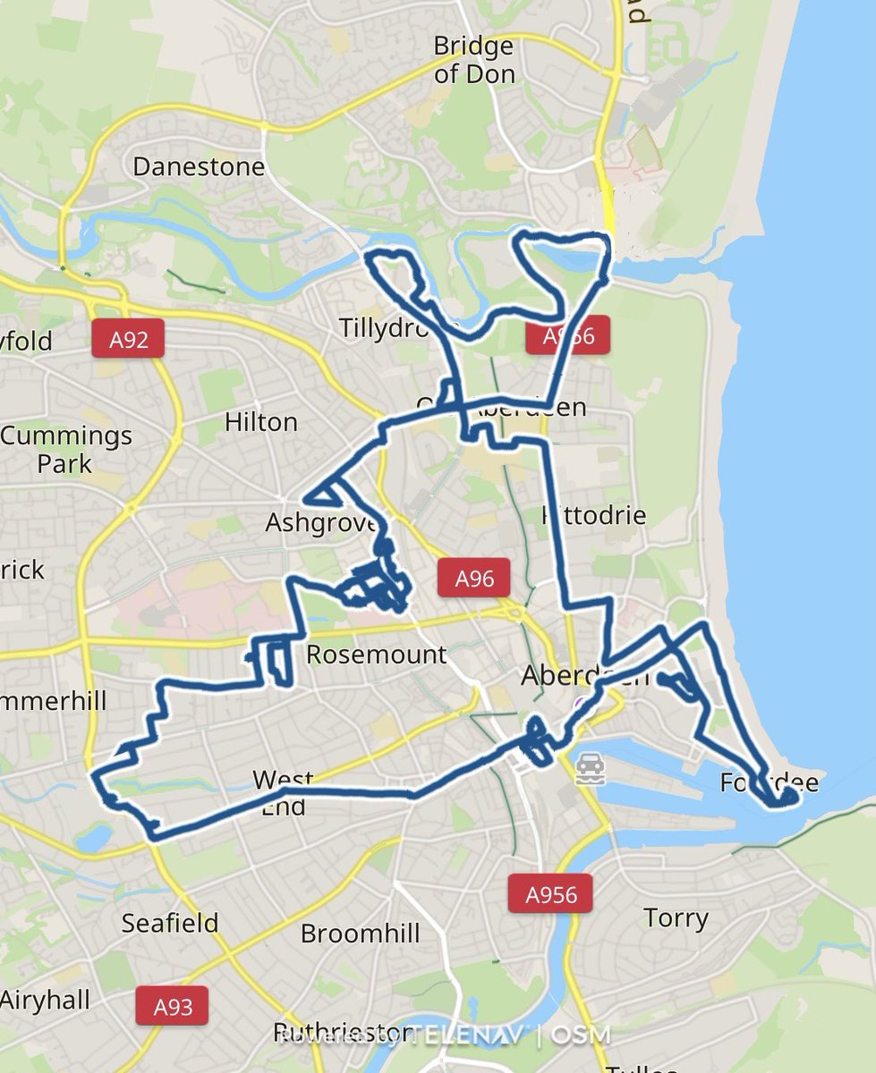 Got a bit carried away adventuring and exploring routes this evening! 🤔

#LocalOutriderAtoBtoZ 
#CycleTheHighStreet
#CycleLocalJourneys 
#Aberdeen #UrbanCycling