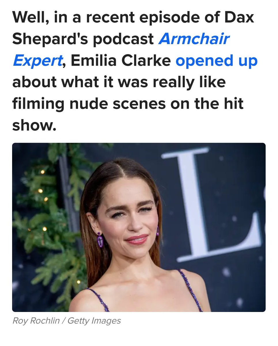 Emilia Clarke saying 'I've had fights on set before where I'm like, 'No, the sheet stays up,' and they're like, 'No, you don't wanna disappoint your Game of Thrones fans.' And I'm like, 'Fuck you.'' is proof excessive nudity for women is gratuitous to appeal the male audience.