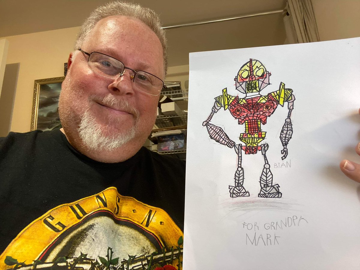 Gambar Bian sudah tiba dan diterima oleh Mark di NYC. 
Tertulis “For Grandpa Mark”.