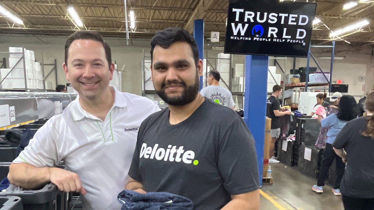 JasonWDowning's tweet image. Today is #ImpactDay at Deloitte! It’s great to spend time with my colleagues in North Texas connecting for impact at Trusted World. Making an #ImpactThatMatters is what fuels our culture of purpose. @trustedworld @DeloitteUS