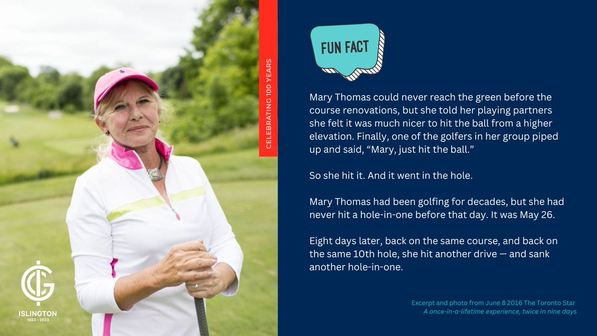 You celebrate your first ever hole-in-one with a round of drinks🎯. How do you celebrate a second ace only eight days later? 🍾

It happened here in 2016. 🗓️

#fromthearchives l #funfactfriday