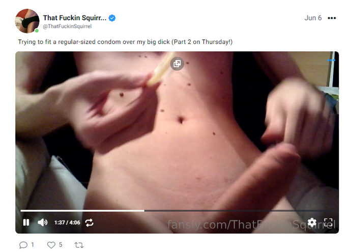 By the way, I just uploaded the second part of a two-parter where I try on a regular sized condom, and<a href="/tag/flaccid"class="tags"><span>#flaccid</span></a>