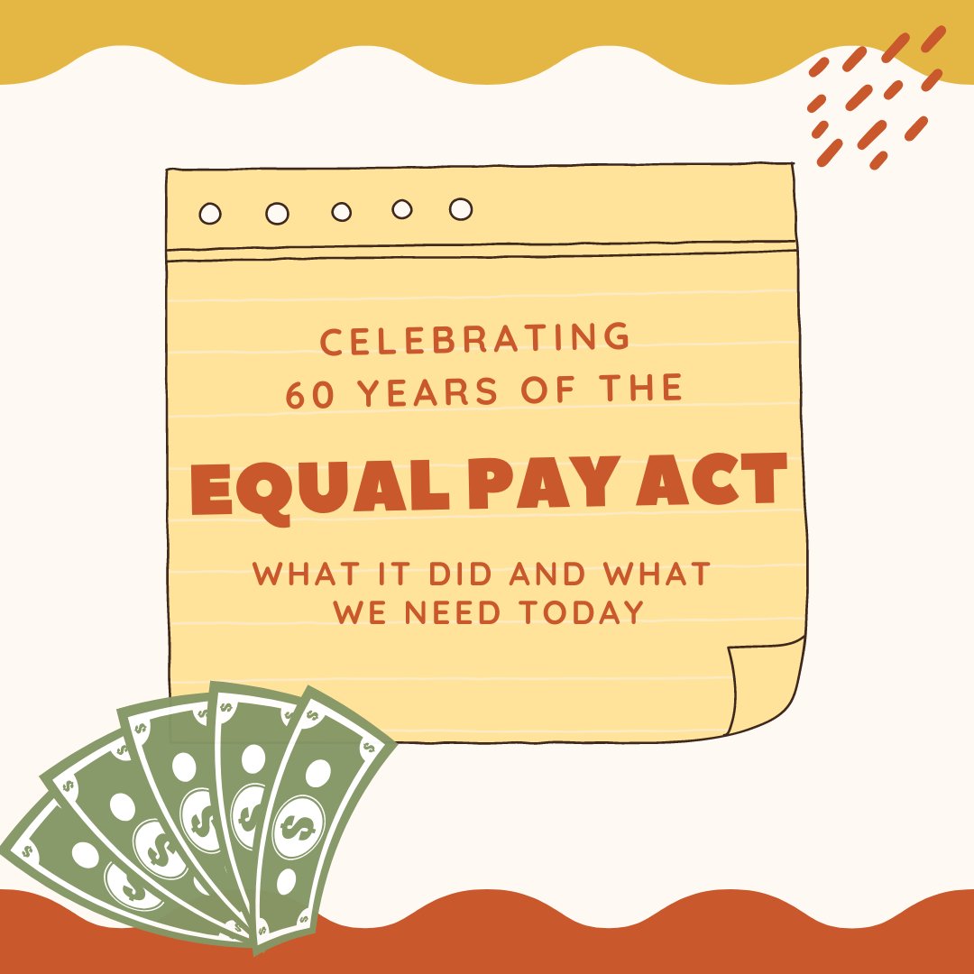 60 years ago, on June 10th, the #EqualPayAct was signed, preventing employers from paying women less than men for doing the same job. Learn more about the Equal Pay Act on our IG: instagram.com/9to5org