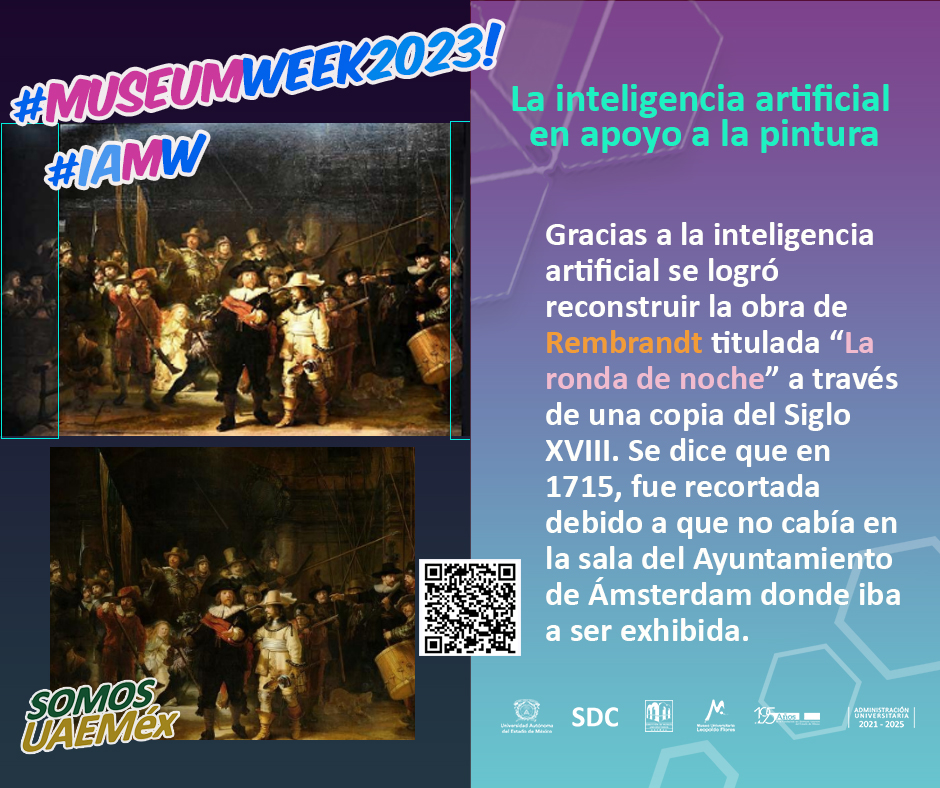 MuseoLFUAEMex's tweet photo. Quinto día Museum Week 2023.
#MuseumWeek2023
#MedioAmbienteMW
#Web3MW
#AlimentosMW
#OceanosMW
#IAMW
#PatrimonioMW
#SolMW
#SomosUAEMéx
#ViveelArteenelMULF
#UniversidadConCultura
@SCulturaUAEM · Universidad https://t.co/0TrVTM2uMV