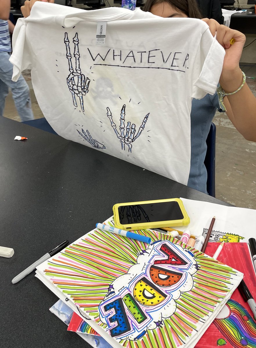 Amanda Levermann (@mrslev_art) on Twitter photo Art Camp tshirt design. These <a href="/FortBendISD/">Fort Bend ISD</a> artists rocked it! <a href="/FBISDvisualart/">Fahmi Khan-FBISD Visual Arts</a> <a href="/thunderificatz/">Christine Jackson</a> #creative #choicebasedlessons Art Camp tshirt design. These <a href="/FortBendISD/">Fort Bend ISD</a> artists rocked it! <a href="/FBISDvisualart/">Fahmi Khan-FBISD Visual Arts</a> <a href="/thunderificatz/">Christine Jackson</a> #creative #choicebasedlessons