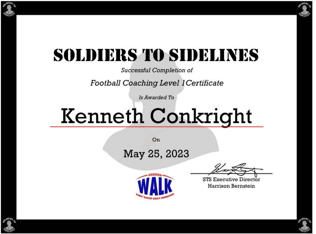 Shoutout to @soldierstosideline  for putting on a great clinic and getting my certification. 

Any of my fellow Veterans out there looking to coach (multiple sports offered), take a look at their upcoming courses!

#athletes #athletetraining #Football  #iAm1stPhorm #WeDoTheWork