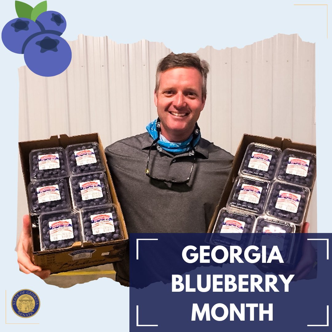We hope you're having a 'berry' good week! June is Georgia Blueberry Month, and what better way to celebrate than to highlight Sen. Russ Goodman, who works on his south Georgia blueberry farm during the interim between legislative sessions! #gapol #gasenate