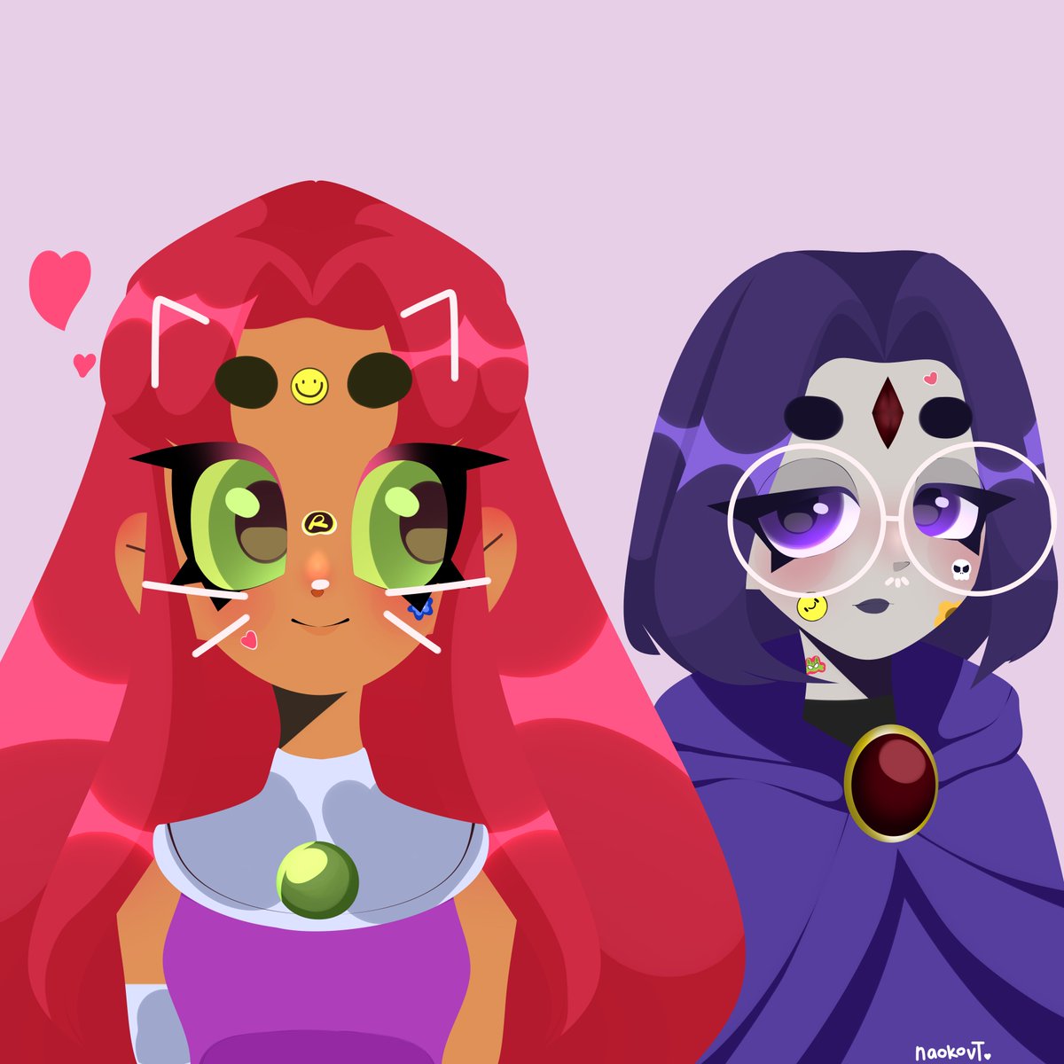 NaokoVt's tweet photo. Encontraron muchos stickers por allí 👀
#Starfire #Raven https://t.co/wWHONA5QyW