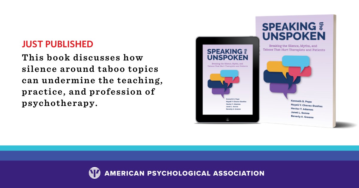 APA_Books's tweet photo. Seeking to create a dialogue, encouraging the active involvement of the reader throughout the book to deepen their understanding of these underexamined topics and improve their ability to help clients and strengthen the profession.

Save 20% APABOOKS20: https://t.co/KKi12iEKBR https://t.co/JSAemVrgyi