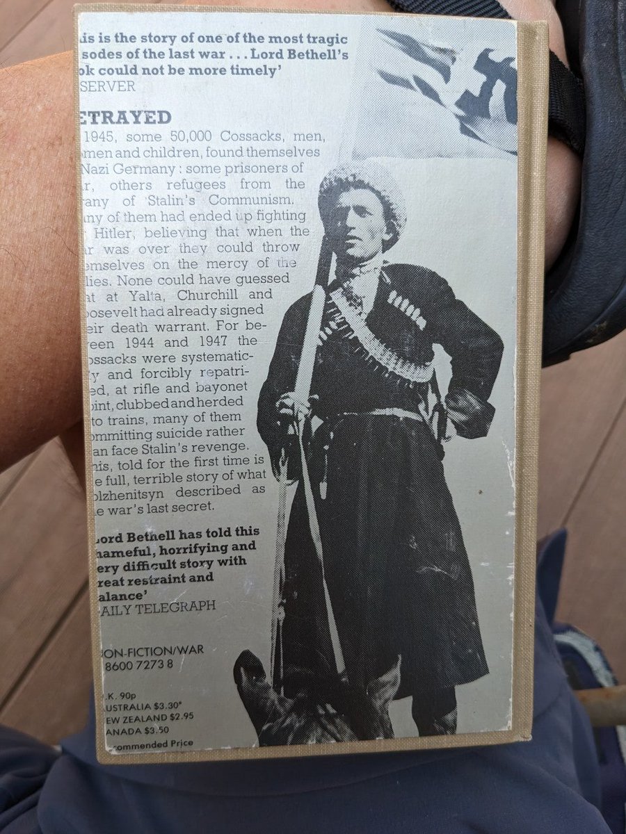 gtredoux's tweet photo. Nicholas Bethell's history of the forced repatriation of 50,000 Cossacks by the British Government in 1944-7, carried out by subterfuge. They were sent back to their deaths in the USSR. Many preferred suicide. By arrangement of Anthony Eden. About as shameful as it gets. https://t.co/sPBp5HIkym
