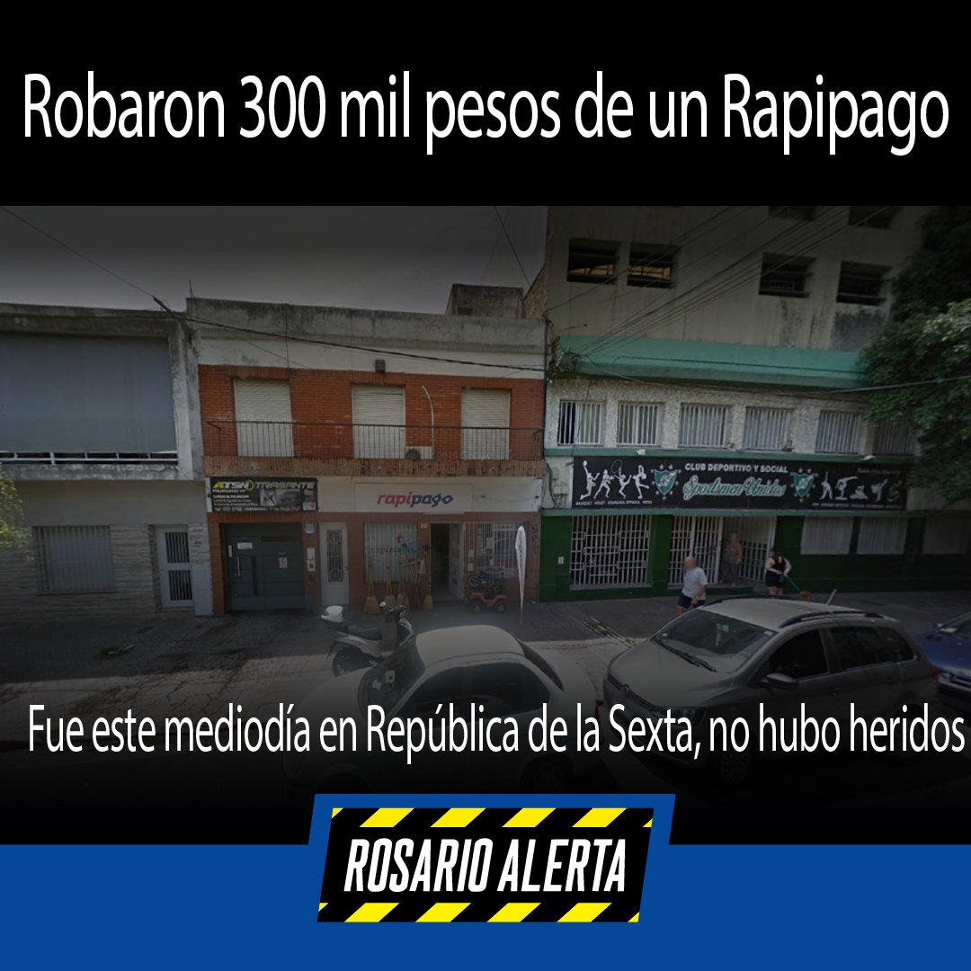 RosarioAlerta's tweet photo. #Rosario #Inseguridad #RepublicaDeLaSexta #Rapipago https://t.co/ptKHV8996a a través de @RosarioAlerta https://t.co/ottiS7zJqN