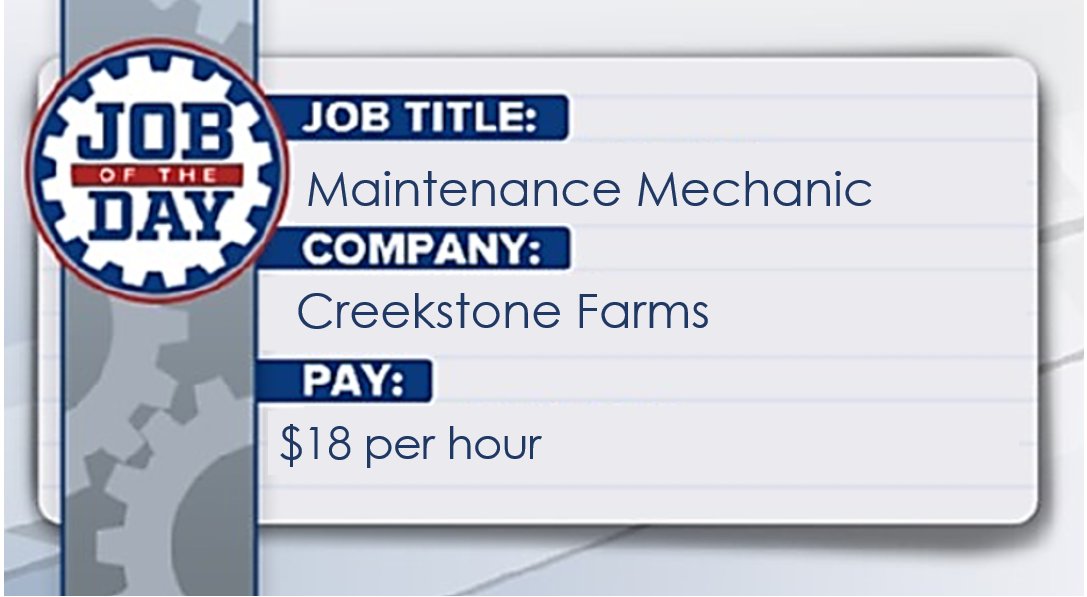@CreekstoneFarms has a Maintenace Mechanic position open- NO BULL!  Maybe it's time to mooooove into a new career.
Learn more/apply at: kansasworks.com/jobs/12548475

#Joboftheday #Buildingyou @keithlawing @CityofAC @KansasWorkforce @workforcecenter