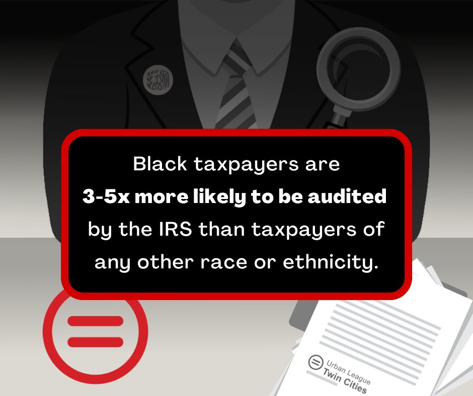 CSJatULTC's tweet image. #FridayFacts

This week, let&apos;s take a look at how US tax policy exacerbates the racial wealth gap and how the IRS fits in.

Insights by @CSJatULTC. Data by @Stanford.

#ULTC #UrbanLeagueTwinCities #IRS #Taxes #Audit #WealthGap @IRSNews @DorothyABrown