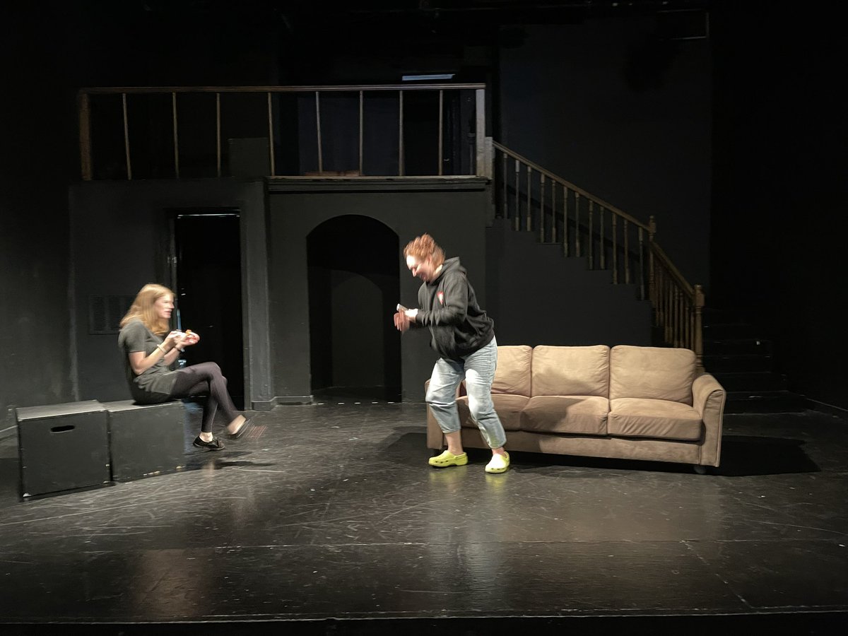 Behind the scenes picture from DADDY ISSUES which is coming back to this very theater this Sunday at 6 PM! Be sure to get your ticket at daddyissues2023.com before they sell out!