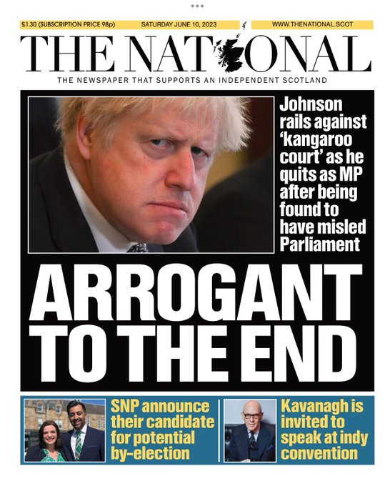The National: Arrogant to the end #TomorrowsPapersToday