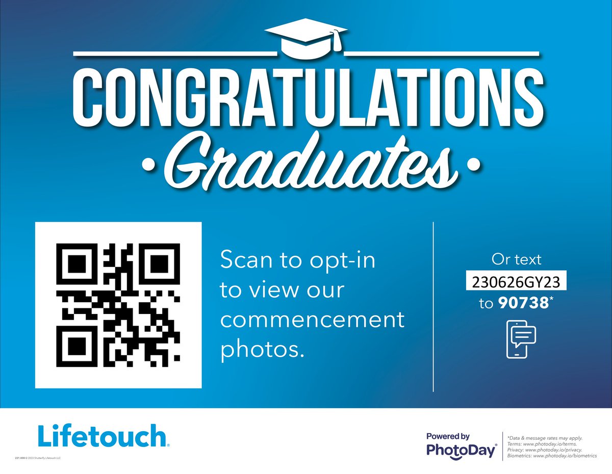 Graduates your photos are average for viewing and purchasing! Scan the QR Code or Text today! #graduation #gradphotos #classof2023 #itsgreat2beaBuccaneer #jbhs 💜💛🏴‍☠️👩‍🎓 @jackbrittbucs