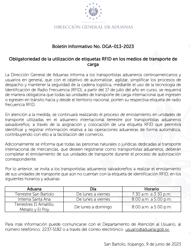 Aduana El Salvador tweet media