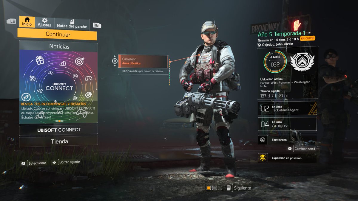 Forstevann's tweet image. Disfrutando la nueva temporada @TheDivisionGame twitch.tv/forstevann