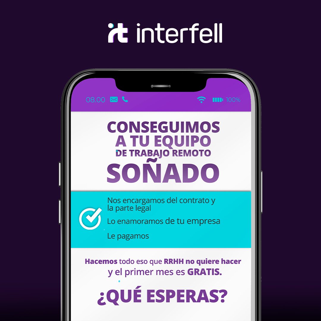 Interfell_com's tweet photo. La pastillita para el dolor de cabeza de la gestión de los talentos que trabajan para ti se llama: INTERFELL.
Deja que nosotros nos encarguemos de tener a tu equipo feliz con nuestro servicio de STAFFING ¡Si quieres probarlo te ofrecemos el primer mes GRATIS!
#Interfell #ReclutamientoDePersonal