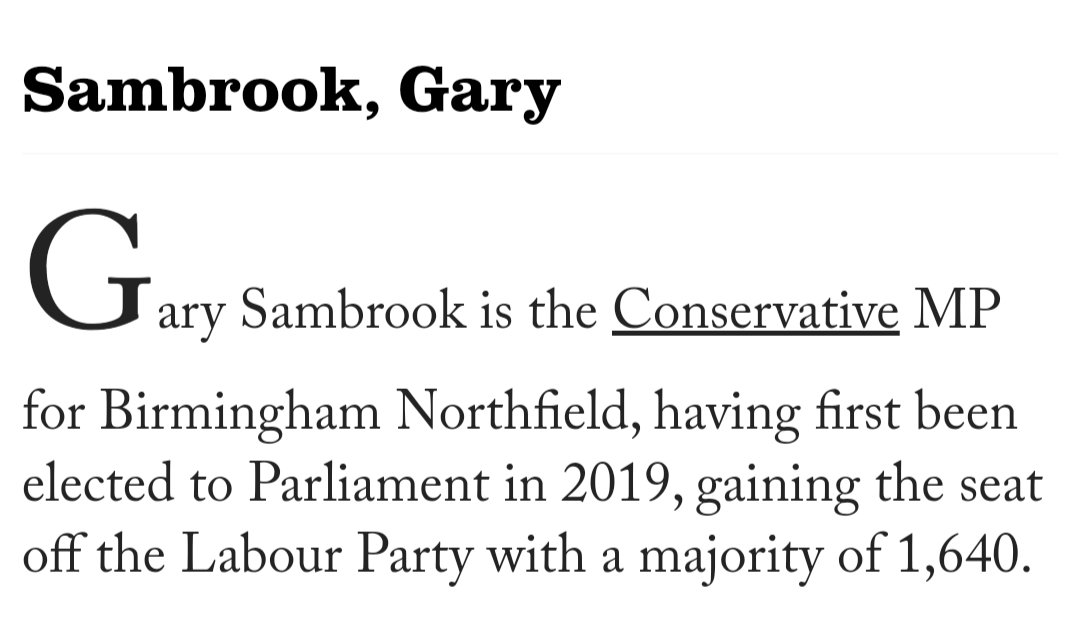 BillyNineLives's tweet photo. Gary Sambrook only got his slim majority thanks to @BorisJohnson.
He rewarded him by plotting to depose him.
He betrayed Brexit by voting through the Windsor Framework https://t.co/PCdgnlxyrc
