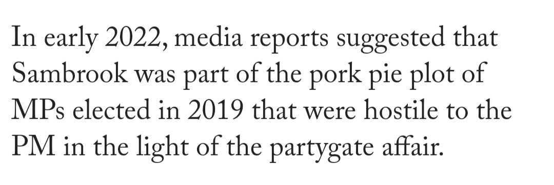 Gary Sambrook only got his slim majority thanks to @BorisJohnson. He rewarded him by plotting to depose him. He betrayed Brexit by voting through the Windsor Framework