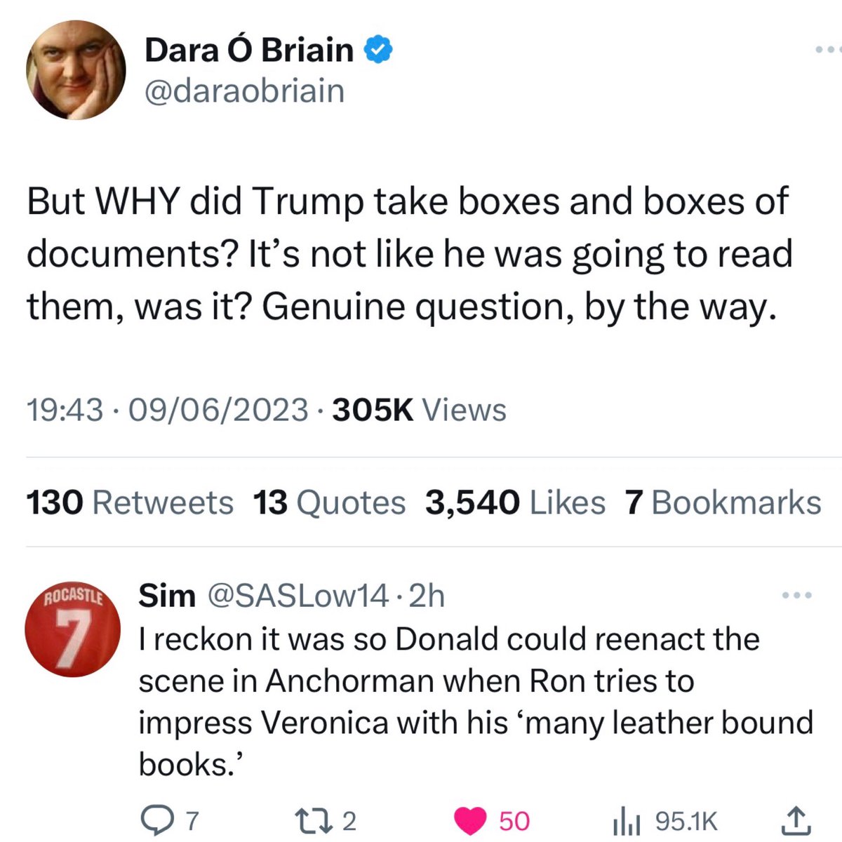 elgrennan's tweet photo. @daraobriain #gold in the comments 😂 https://t.co/sAZRtEDFKu
