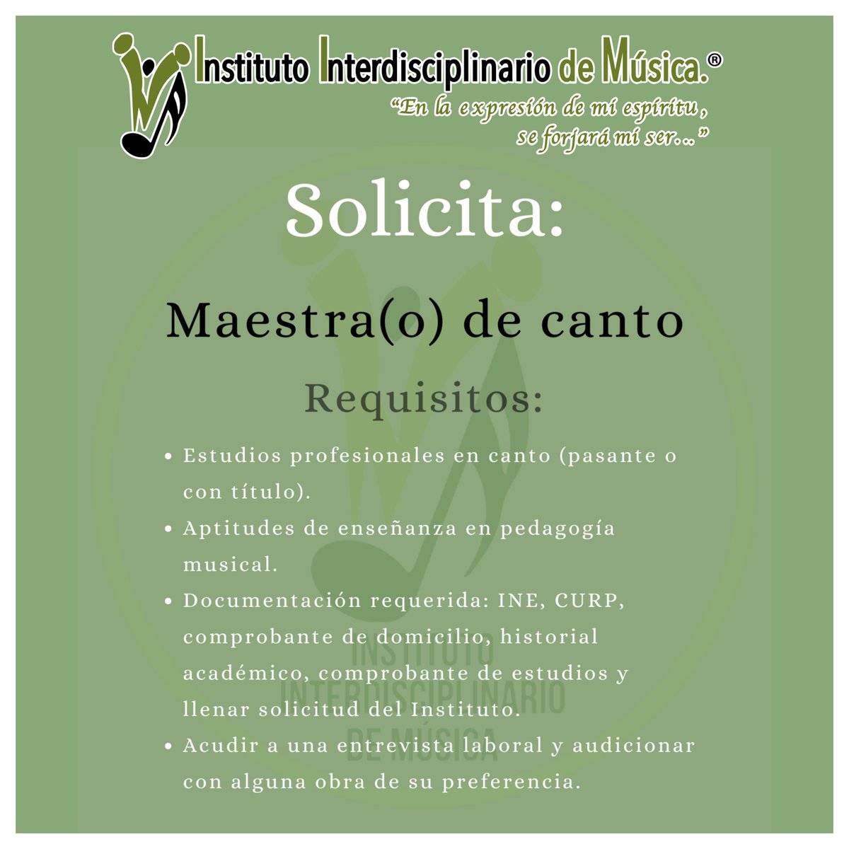IIM_edu's tweet photo. Intégrate al equipo docente del Instituto interdisciplinario de Música.
Estamos buscando maestra o maestro de canto.
🎵🎶✨😄🎙️😄✨🎶🎵
Agenda tu cita al 5543159428 📞
#SeBusca #maestrodemusica #maestrademúsica #maestrodecanto #maestradecanto #Vacantes #Sebuscamaestro #SOLICITUD https://t.co/r37LNRaGn9