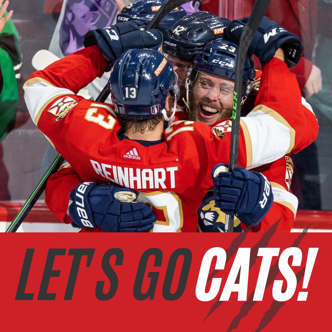 LaurieReader's tweet photo. Let's Gooooo Cats! 

It's #TimeToHunt 

Leave your predictions for Game 4 below! ⬇️ 🏒

#StanleyCupPlayoffs #GoCats #gopanthers https://t.co/IbDhS3U0gc