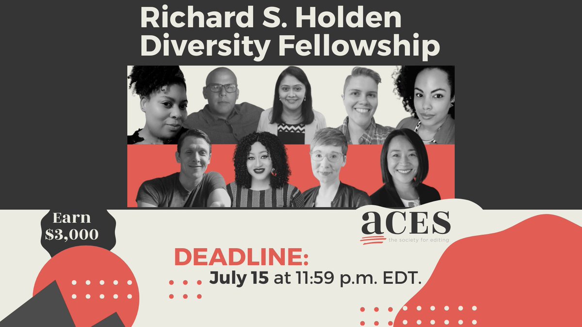 ACESEditors's tweet photo. Each fellow will receive up to $3,000 to apply to course tuition, conference fees, travel, or other costs related to their continuing career development and skill-building. Apply today on ACES' website: https://t.co/H29YDCkLtN #aces #aceseditors https://t.co/gxovSZT1LJ