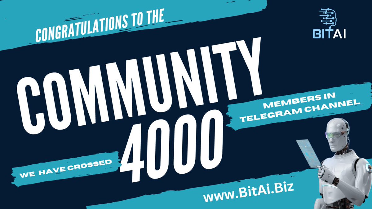 📢Exciting News! Our community has officially crossed the 3K+ mark! In just a few hours of Pre Launch.

📷 Join the incredible journey of growth, collaboration, and success.

#CommunityMilestone #ReferAndEarn #TeamBuilding #JoinTheSuccess #bitai #aitradingbot #aipowered