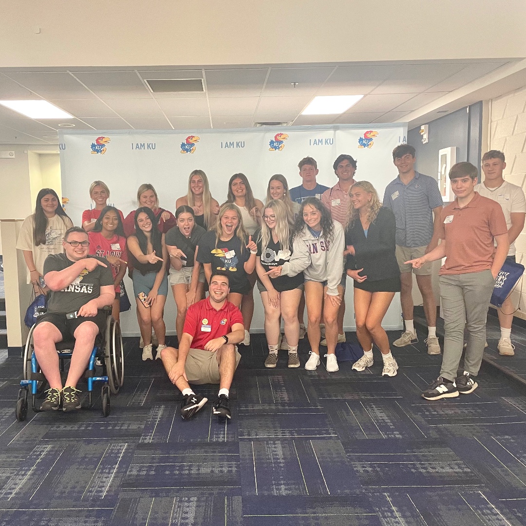 Kuorientation's tweet image. We are absolutely thrilled to be back into the swing of Orientation season! Week 1 was a huge success, and we can't wait to see so many new Jayhawks on campus in August! #KUorientation #ORI23